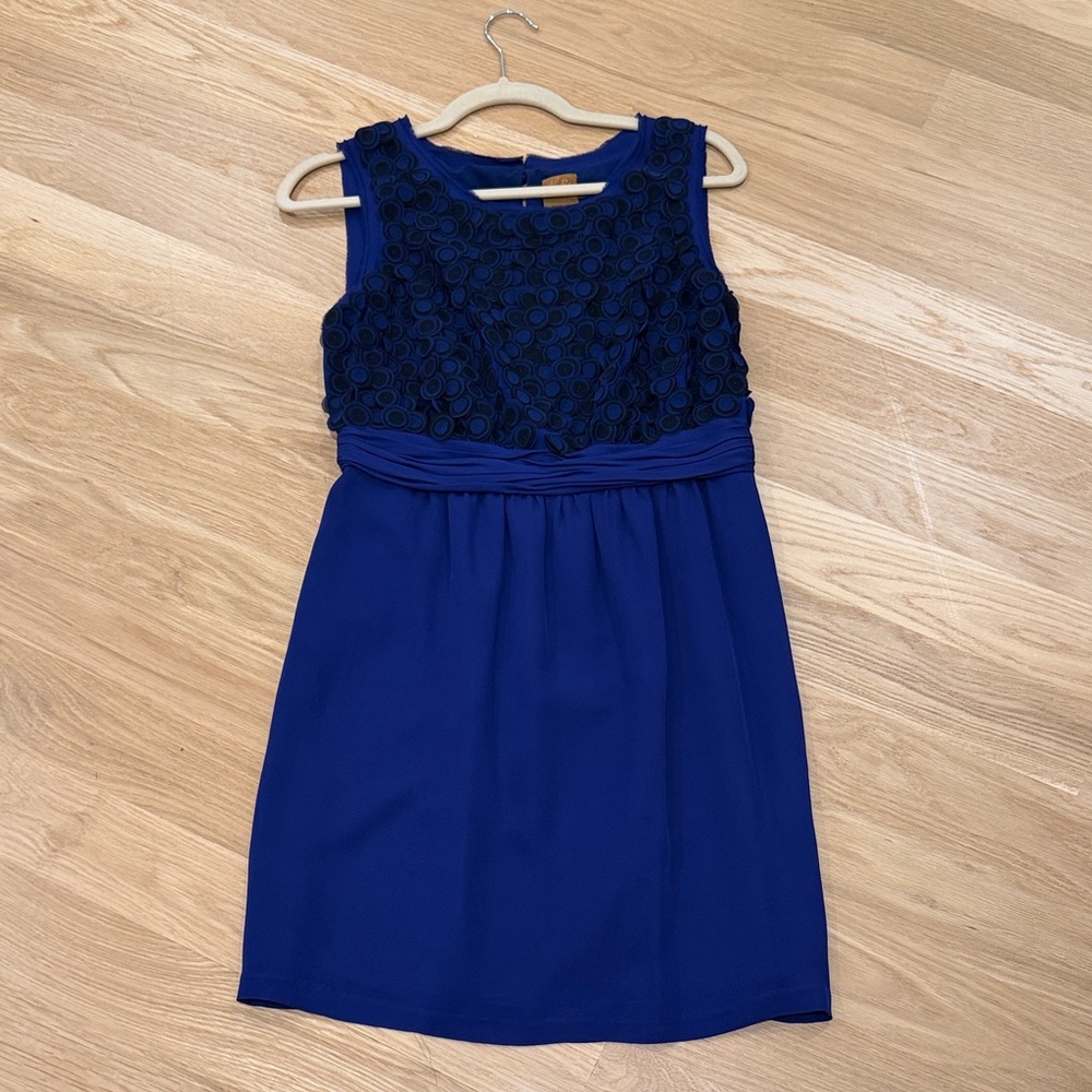 Ali Ro Royal Blue Sleeveless Mini Dress